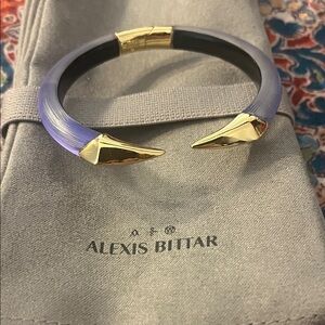 Alexis Bittar Lavender and Gold Claw Bracelet violet